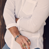BUFFALO NICKEL RING Silver and Gold Alloy Mens Ring by King Baby