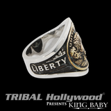 BUFFALO NICKEL RING Silver and Gold Alloy Mens Ring by King Baby