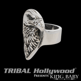 THE EAGLE RING Large Sterling Silver Mens Ring by King Baby