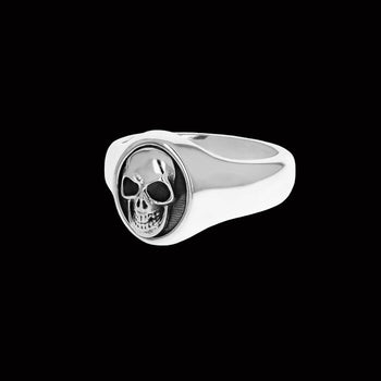 MANIAC SKULL RING for Men in Sterling Silver by King Baby