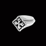 CLASSIC MB CROSS RING for Men in Sterling Silver by King Baby