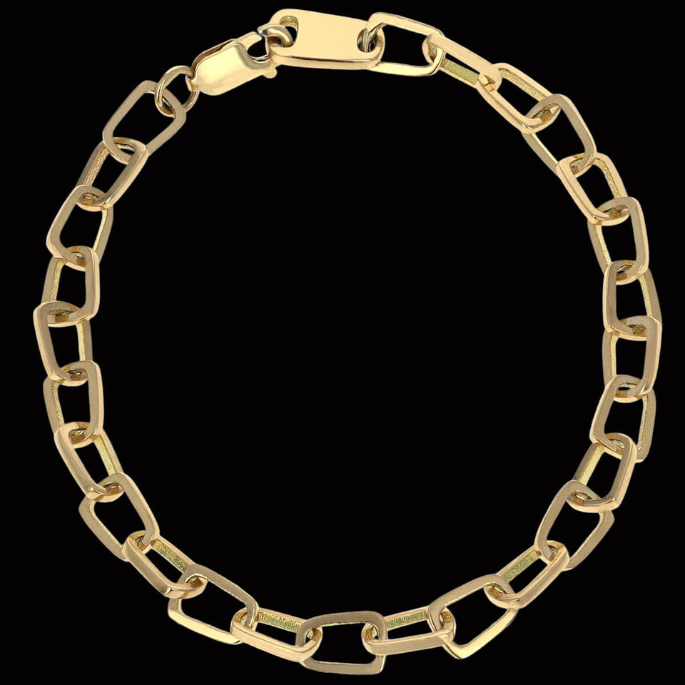 18K GOLD POP TOP CUT OUT Mens Bracelet by King Baby Studio