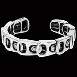 King Baby POP TOP LAYERED CUFF Silver Beer Tab Mens Link Bracelet