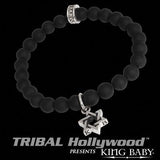 STAR OF DAVID Black Onyx Bead Bracelet by King Baby