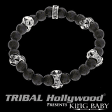 MB CROSS LAVA BEAD Bracelet for Men from King Baby Studio