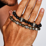 MB CROSS LAVA BEAD Bracelet for Men from King Baby Studio