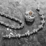 FLEUR-DE-LYS LINK BRACELET for Men in Sterling Silver by King Baby