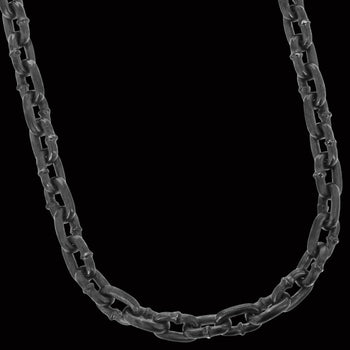King Baby BOAT LINK CHAIN for Men in Oxidized Sterling Silver