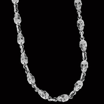 MANIAC SKULL CHAIN for Men in Sterling Silver by King Baby
