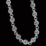 FLEUR DE LYS MEDALLION CHAIN for Men in Sterling Silver by King Baby