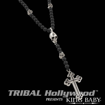 King Baby Skull and Cross Rosary