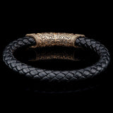 William Henry MILAN BRONZE Braided Leather Bracelet for Men