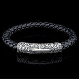 William Henry MILAN SILVER Braided Leather Bracelet for Men