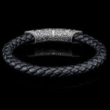 William Henry MILAN SILVER Braided Leather Bracelet for Men