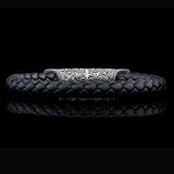 William Henry MILAN SILVER Braided Leather Bracelet for Men