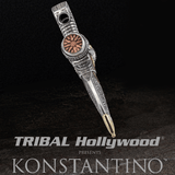 Konstantino STAR OF VERGINA BLADE Silver 18k Gold and Copper Pendant