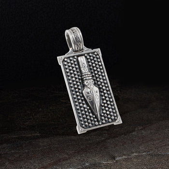 Konstantino SPEARPOINT DOG TAG for Men in Sterling Silver