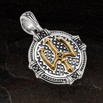 Konstantino ORION SHIELD Bronze and Sterling Silver Mens Pendant