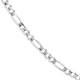 Tribal Hollywood FIGARO Chain 4mm in Sterling Silver - Close-up
