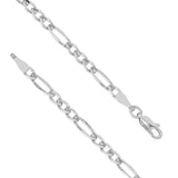 Tribal Hollywood FIGARO Chain 4mm in Sterling Silver - Clasp