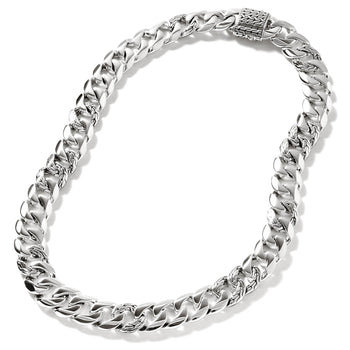  DragonWeave Sterling Silver 3mm Thick Black Leather