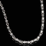 William Henry ARDENT Sterling Silver Hammered Link Necklace Chain for Men