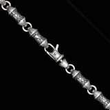 William Henry ARDENT Sterling Silver Hammered Link Necklace Chain for Men