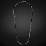 William Henry SCALLOP CHAIN Sterling Silver Mens Link Necklace - Full View