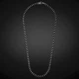 William Henry SCALLOP CHAIN Sterling Silver Mens Link Necklace - Full View