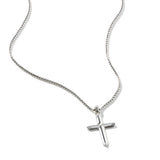 John Hardy Mens Classic Chain Cross Pendant Necklace with Silver Box Chain