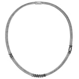 John Hardy Mens Mixed Link Rata Weave and Curb Chain in Sterling Silver Full View
