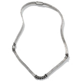 John Hardy Mens Mixed Link Rata Weave and Curb Chain in Sterling Silver