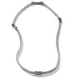 John Hardy Mens Mixed Link Rata Weave and Curb Chain in Sterling Silver