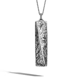 John Hardy Mens Volcanic Texture Pendant Necklace in Silver
