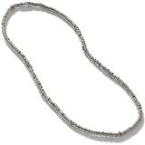 John Hardy Mens Heishi Link Classic Silver Necklace Chain