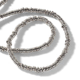 John Hardy Mens Heishi Link Classic Silver Necklace Chain - Close-up