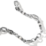 John Hardy Mens Freshwater Pearl Oval Link Silver and Rhodium Chain - Close-up