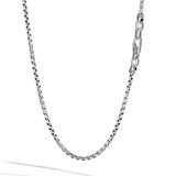 John Hardy Mens Box Chain Sterling Silver 4mm Classic Chain Necklace