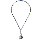 John Hardy Mens Dual Style Medallion Bead Necklace with Classic Design and Volcanic Texture Pendant - Full View