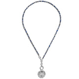 John Hardy Mens Dual Style Medallion Bead Necklace with Classic Design and Volcanic Texture Pendant - Full View Reverse Side