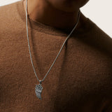 John Hardy Mens Legends Eagle Wing Amulet with Black Sapphire and Spinel Stones