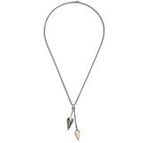 John Hardy Mens Tiga Arrowheads Pendant Necklace in Silver and 18K Gold - Full View