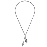 John Hardy Mens Tiga Arrowheads Pendant Necklace in Silver and 18K Gold - Reverse Side Full View