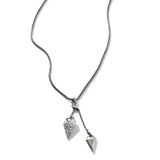 John Hardy Mens Tiga Silver Arrowheads Pendant Necklace with 18K Gold