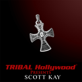 Large MEDIEVAL GOTHIC CROSS Sterling Silver Mens Pendant by Scott Kay