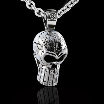 WHISTLER Skull Pendant Chain for Men in Sterling Silver by Ecks