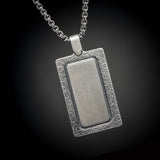 William Henry PINNACLE METEORITE Dog Tag Pendant Chain for Men