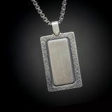 William Henry PINNACLE TIGERS EYE Dog Tag Pendant Chain for Men