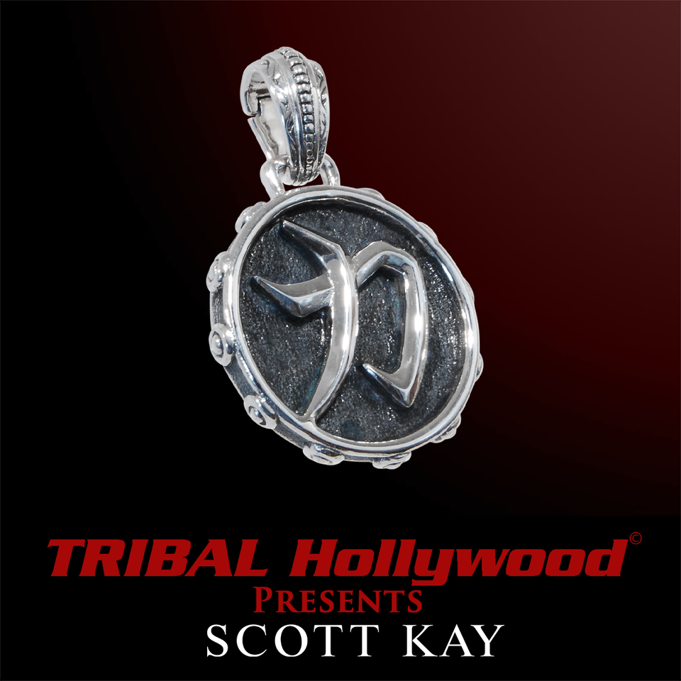 Scott Kay SAMURAI STRENGTH MEDALLION Sterling Silver Mens Pendant
