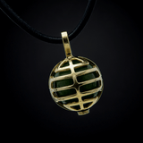 William Henry THE DREAMER NECKLACE 18k Gold and Green Jade Mens Amulet